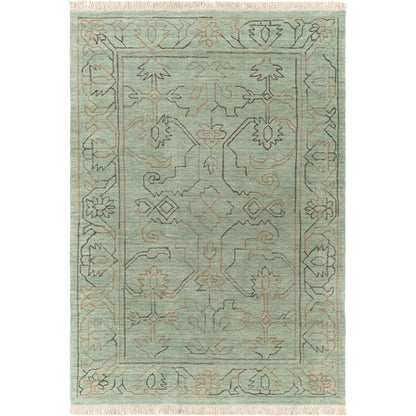 Wilmington Rug - 13176 by Surya in dusty sage, slate, charcoal, medium gray. Made from 100% wool in a unique style.