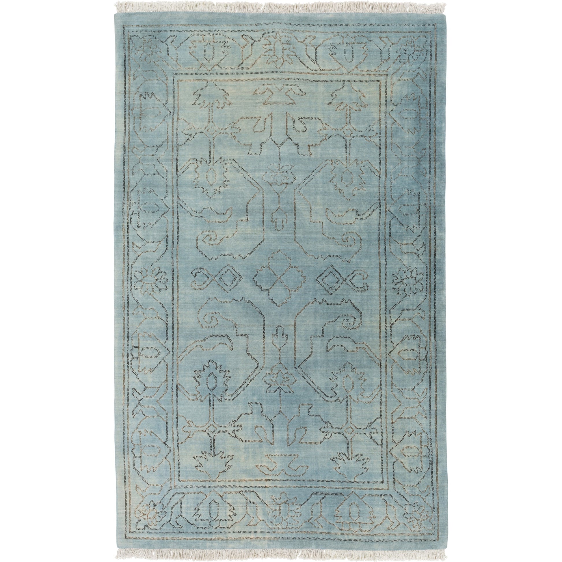 Wilmington Rug - 13176 by Surya in dusty sage, slate, charcoal, medium gray. Made from 100% wool in a unique style.