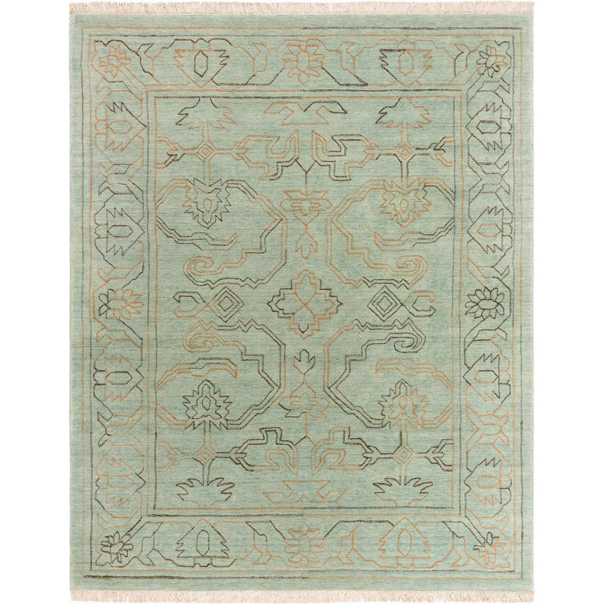 Wilmington Rug - 13176 by Surya in dusty sage, slate, charcoal, medium gray. Made from 100% wool in a unique style.