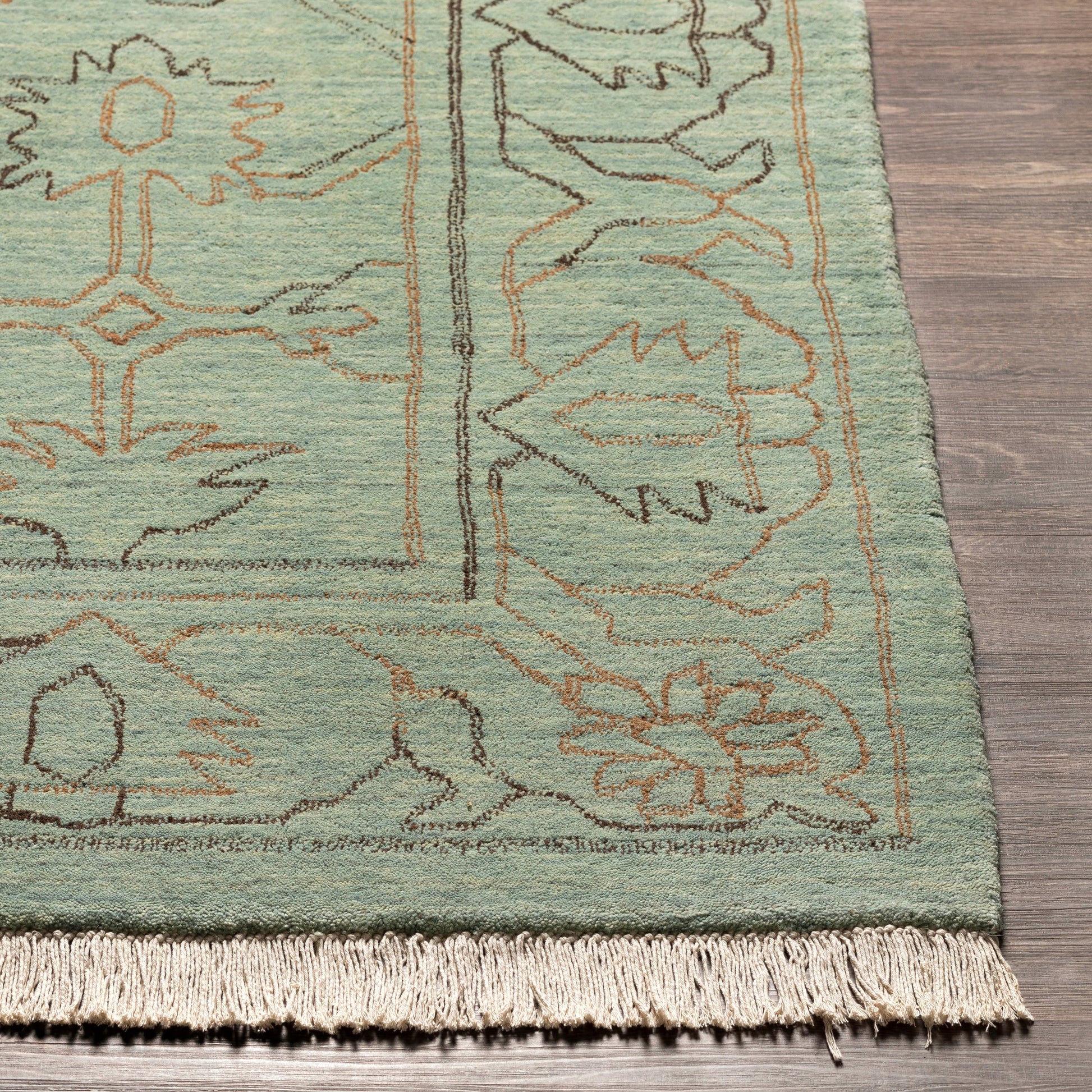 Wilmington Rug - 13176 by Surya in dusty sage, slate, charcoal, medium gray. Made from 100% wool in a unique style.