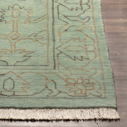 Wilmington Rug - 13176 by Surya in dusty sage, slate, charcoal, medium gray. Made from 100% wool in a unique style.