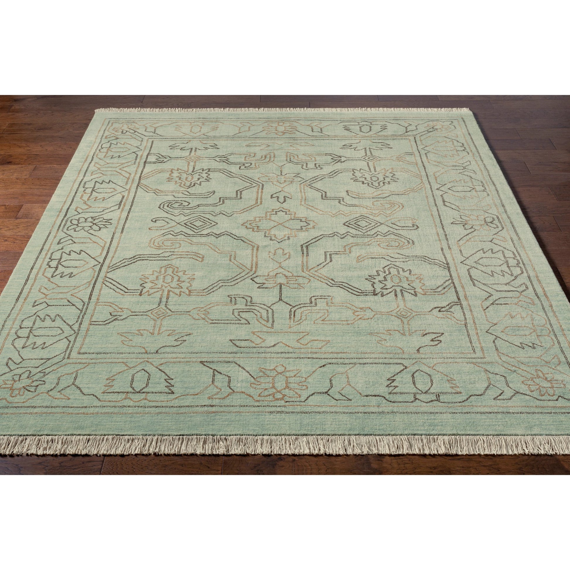 Wilmington Rug - 13176 by Surya in dusty sage, slate, charcoal, medium gray. Made from 100% wool in a unique style.