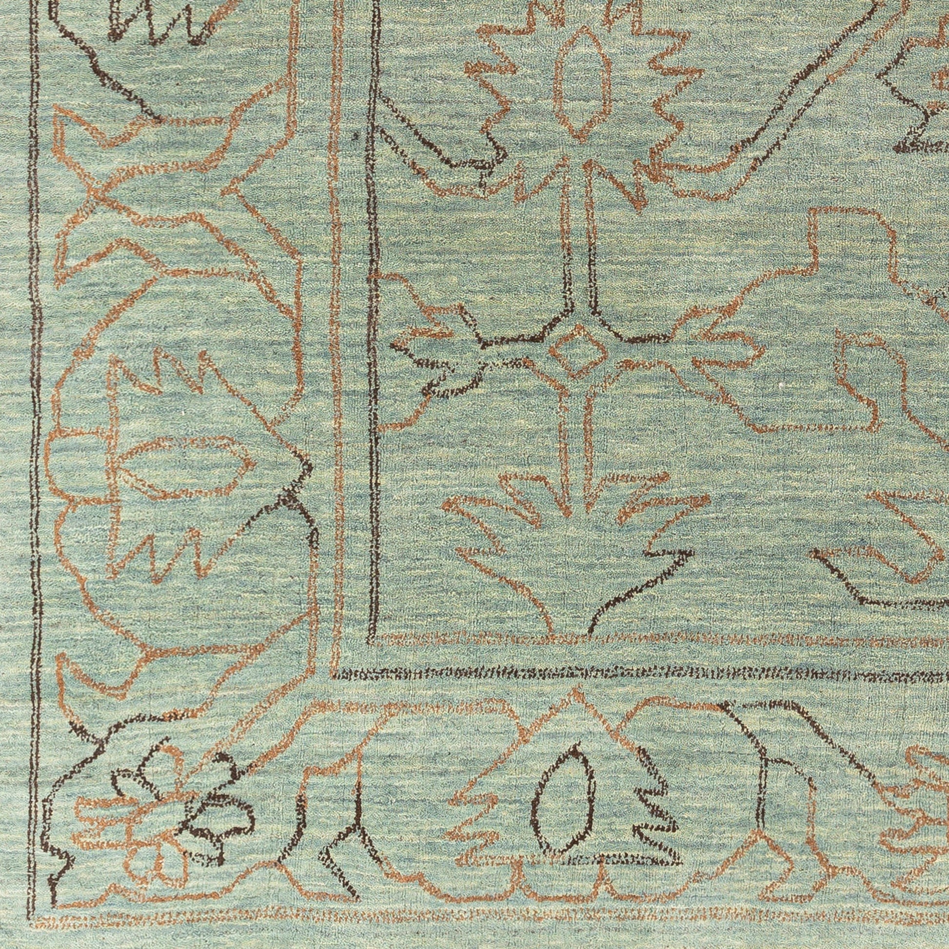 Wilmington Rug - 13176 by Surya in dusty sage, slate, charcoal, medium gray. Made from 100% wool in a unique style.