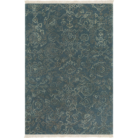 Wilmington Rug - 23236 by Surya in navy. Made from 100% wool in a unique style.
