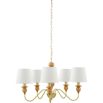 Wiluna Chandelier by Livabliss in hand painted. Made from rubber wood, linen, polyester in a unique style.