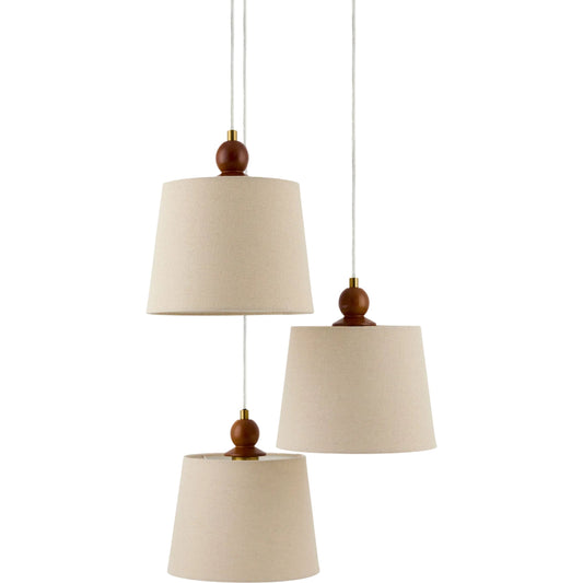 Wiluna Chandelier by Livabliss in hand painted. Made from rubber wood, linen, polyester in a unique style.