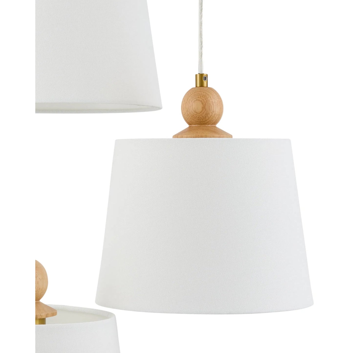 004 SI-2528763 | Closeup | Wiluna Chandelier by Livabliss in hand painted. Made from rubber wood, linen, polyester in a unique style.