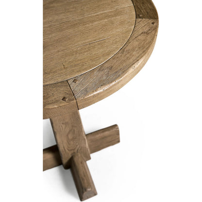 Echo Canyon Round Bar Table by Jonathan Charles in faded oak. Made from main oak in a unique style.