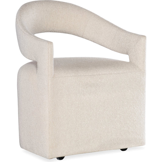 Modern Mood Upholstered Arm Chair by Hooker Furniture in inverness natural. Made from 83% polyester, 17% acrylic in a modern style.