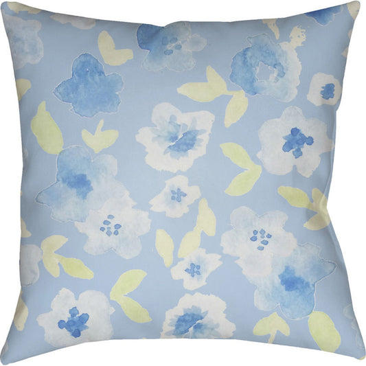 Flowers Pillow - 21557 by Livabliss. Made from front: 100% polyester, back: 100% polyester in a coastal style.