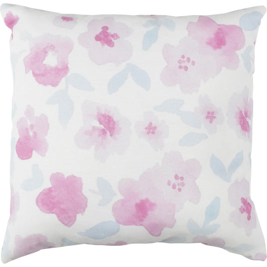 Flowers Pillow - 21557 by Livabliss. Made from front: 100% polyester, back: 100% polyester in a coastal style.