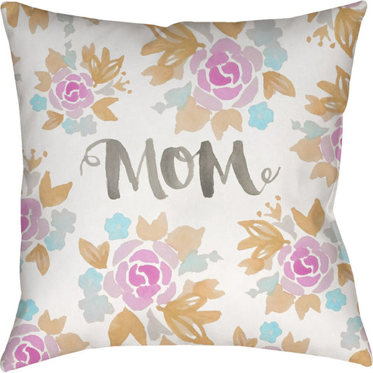 Mom II Pillow - 16588 by Livabliss. Made from front: 100% polyester, back: 100% polyester in a traditional style.