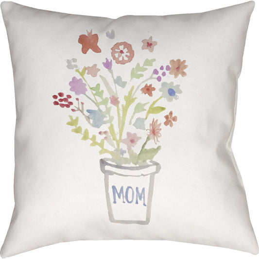 Bouquet II Pillow - 22048 by Livabliss in multicolored. Made from front: 100% polyester, back: 100% polyester in a modern style.