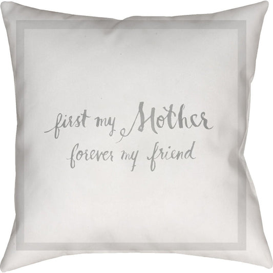 My Friend Pillow - 14017 by Livabliss in gray. Made from front: 100% polyester, back: 100% polyester in a traditional style.