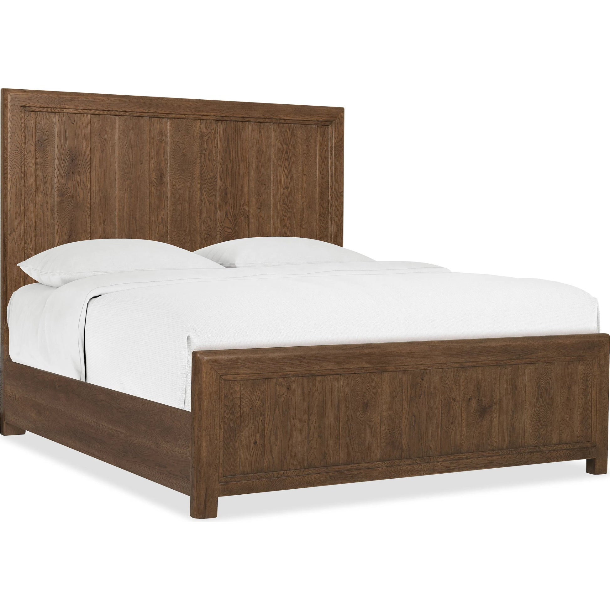 Driftwood Panel Bed by Hooker Furniture. Made from oak solids, oak veneers in a transitional style.