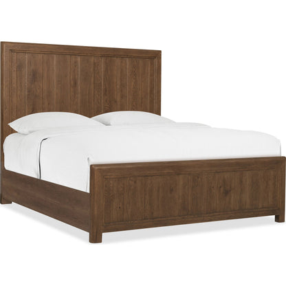Driftwood Panel Bed by Hooker Furniture. Made from oak solids, oak veneers in a transitional style.