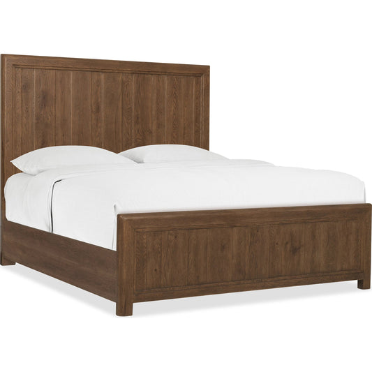 Driftwood Panel Bed by Hooker Furniture. Made from oak solids, oak veneers in a transitional style.