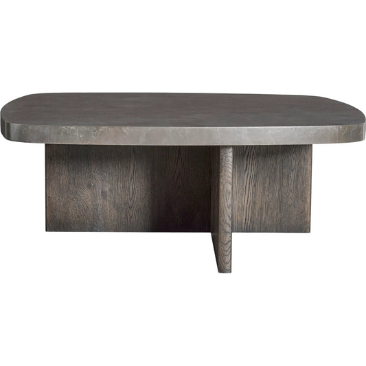 Monroe Cocktail Table by Bernhardt in brown. Made from wood, stone in a unique style.