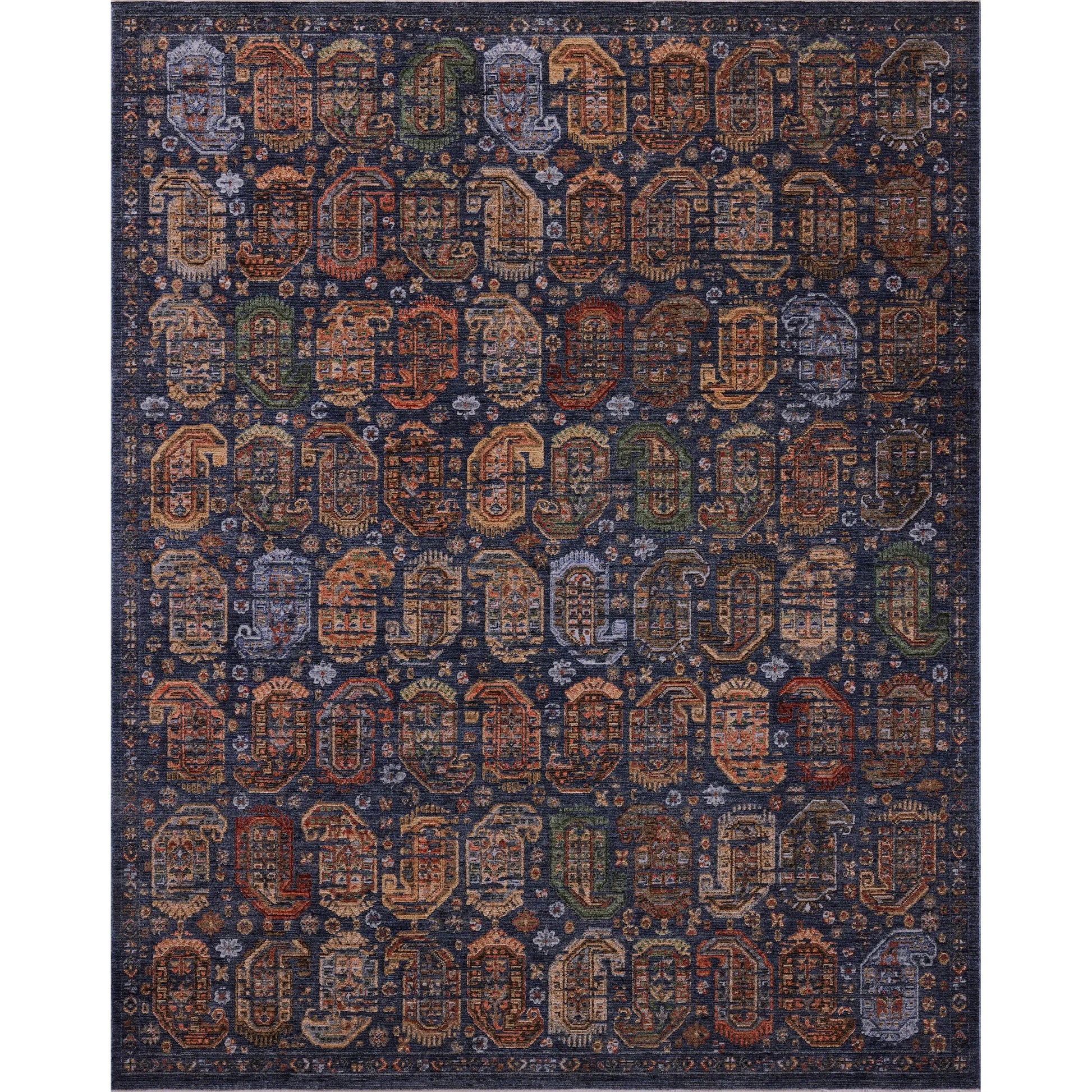 Winchester WNC-04 Rug by Loloi in navy, multi. Made from 100% polyester in a uniq