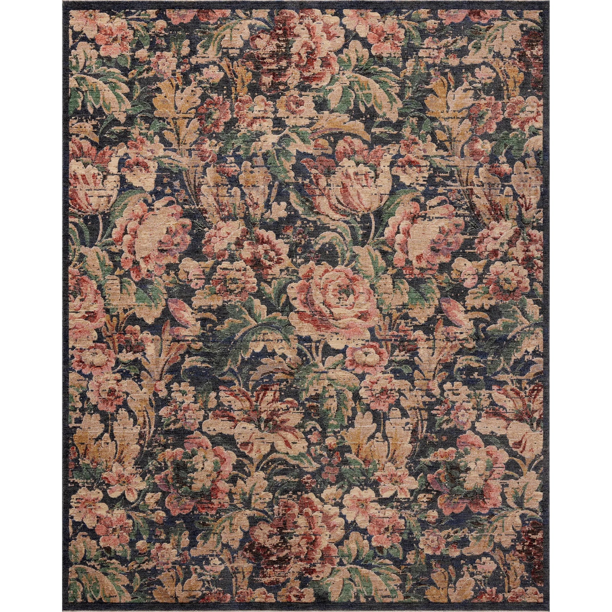 Winchester WNC-07 Rug by Loloi in midnight, blush. Made from 100% polyester in a 