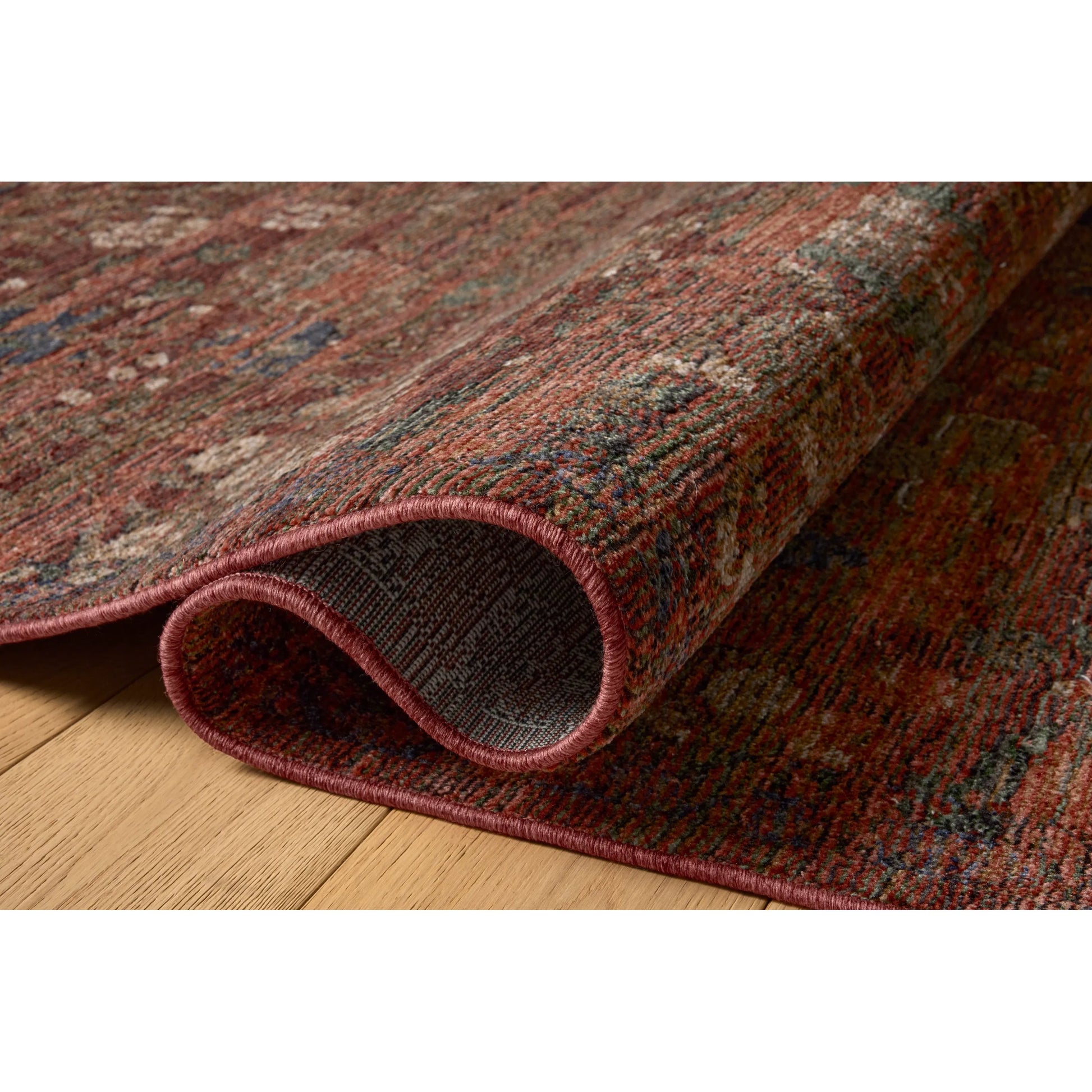 Winchester WNC-08 Rug by Loloi in ruby, mushroom. Made from 100% polyester in a unique