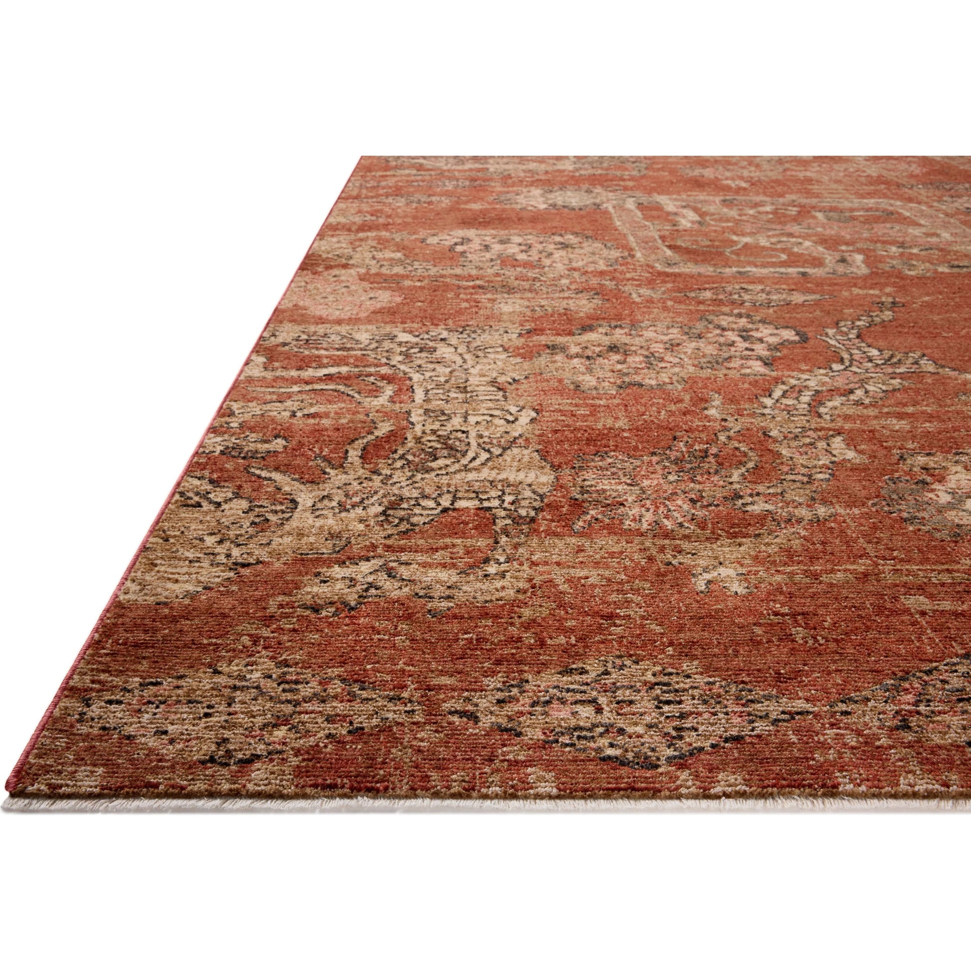 Winchester WNC-09 Rug by Loloi in brick, beige. Made from 100% polyester in a unique s