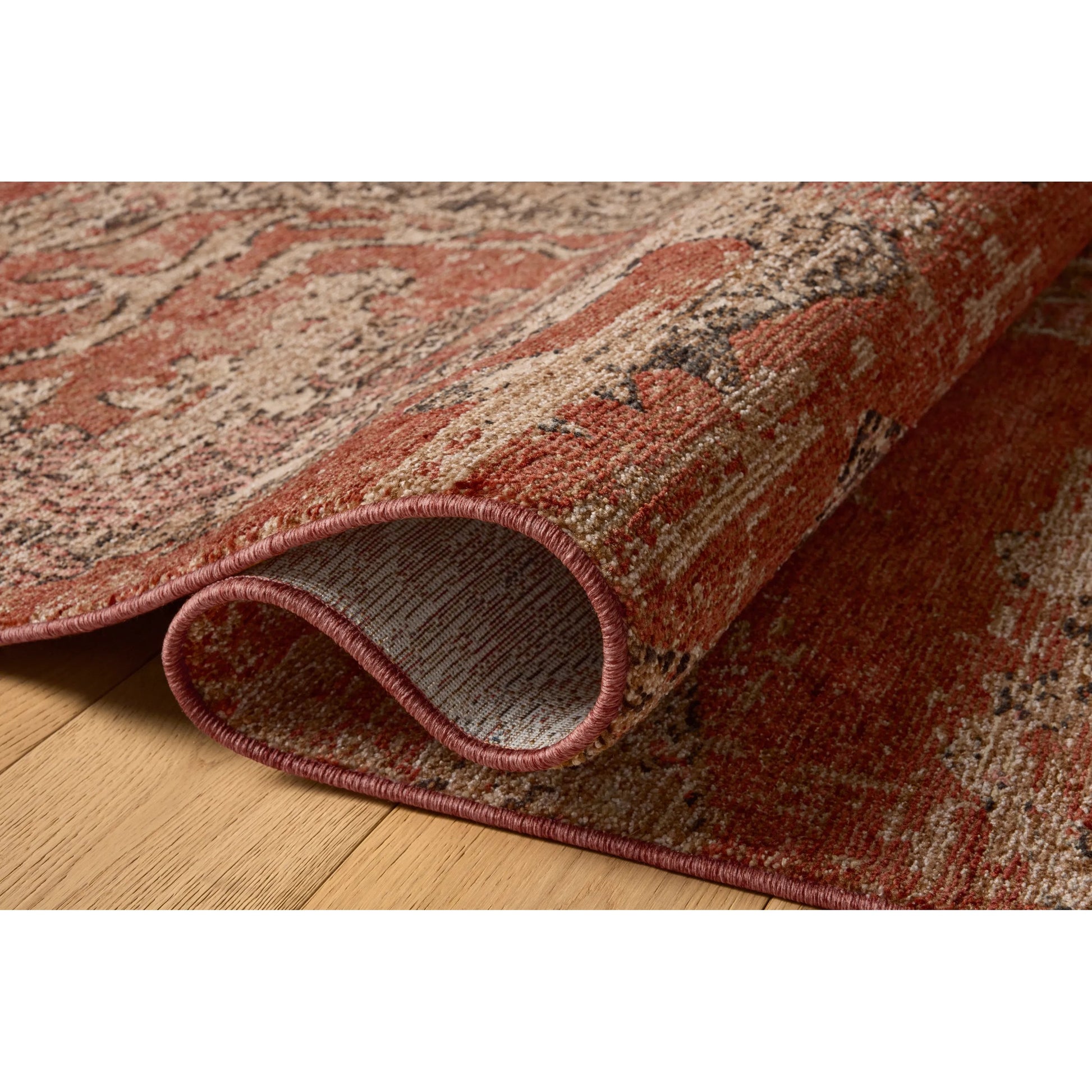 Winchester WNC-09 Rug by Loloi in brick, beige. Made from 100% polyester in a unique s