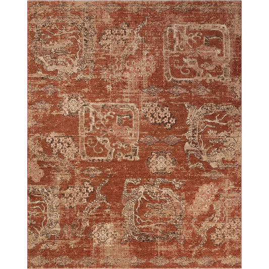 Winchester WNC-09 Rug by Loloi in brick, beige. Made from 100% polyester in a uni
