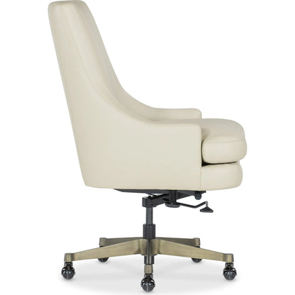 Paula Executive Swivel Tilt Chair by Hooker Furniture in beige and metal. Made from unique in a modern style.