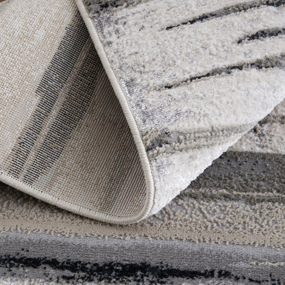 Micah Rug - 3049F by Feizy in silver, gray, black. Made from polyester, polypropylene in a unique style.
