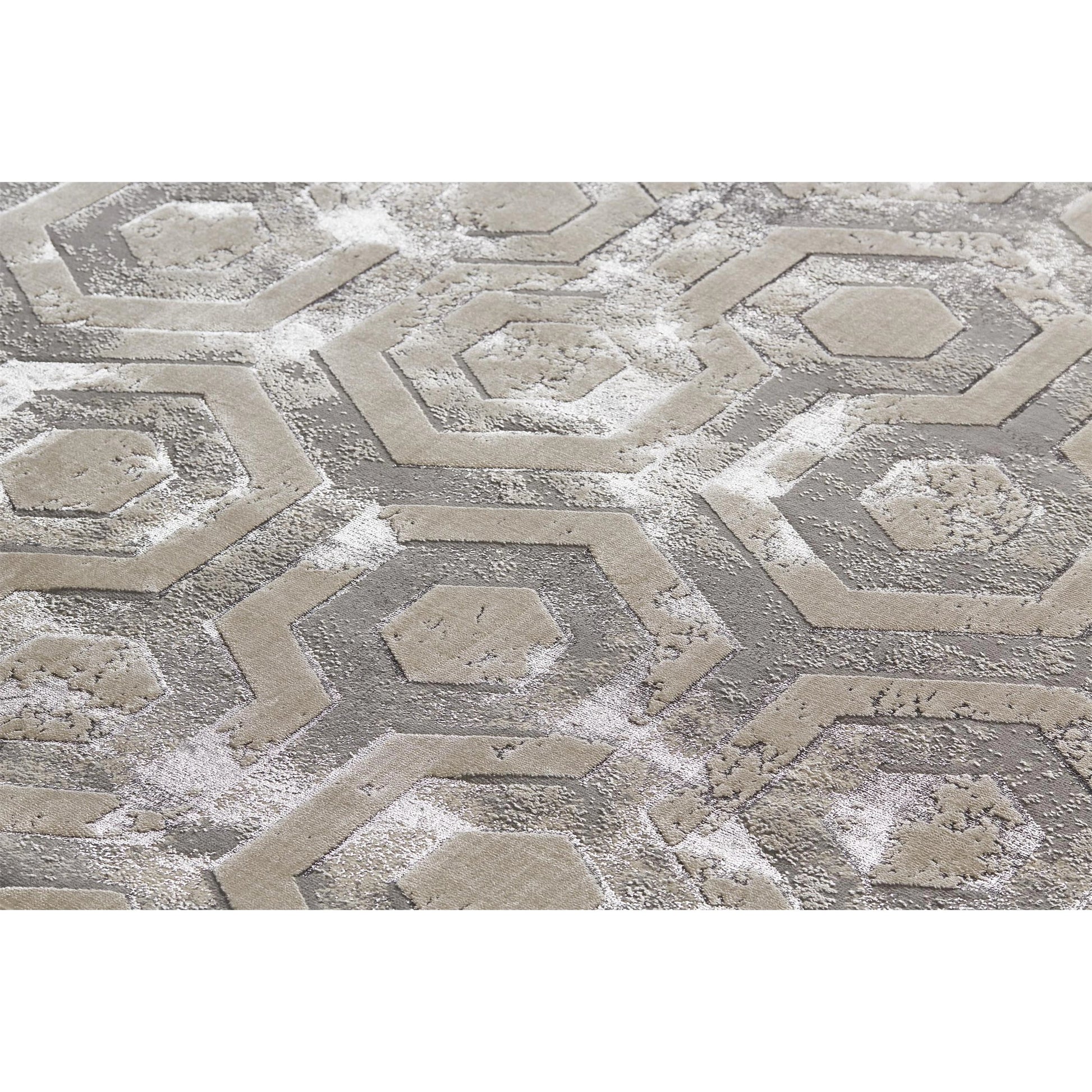 Micah Rug - 3046F by Feizy in gray, taupe, silver. Made from polyester, polypropylene in a unique style.