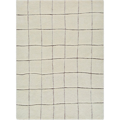 Wooly WOL-2301 Rug by Livabliss in ivory, charcoal. Made from wool, cotton, nylon in a unique style.