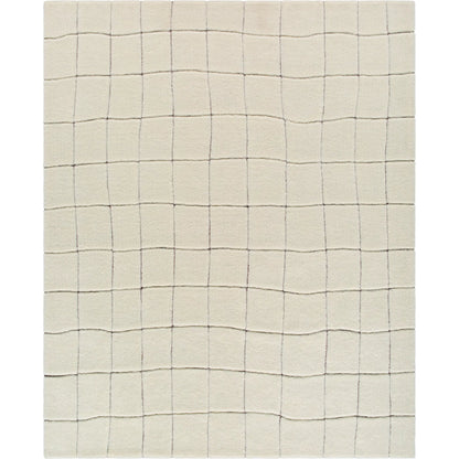 Wooly WOL-2301 Rug by Livabliss in ivory, charcoal. Made from wool, cotton, nylon in a unique style.