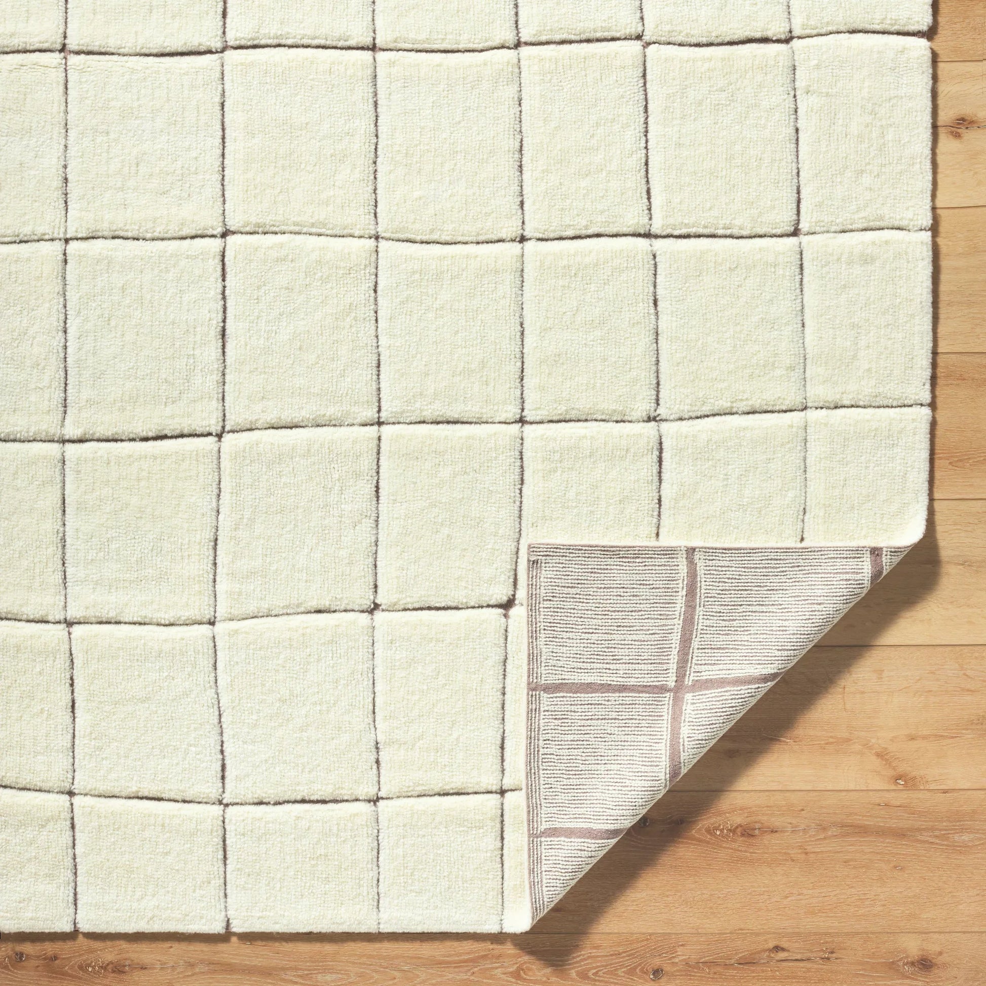 Wooly WOL-2301 Rug by Livabliss in ivory, charcoal. Made from wool, cotton, nylon in a unique style.
