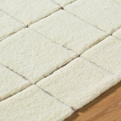 Wooly WOL-2301 Rug by Livabliss in ivory, charcoal. Made from wool, cotton, nylon in a unique style.