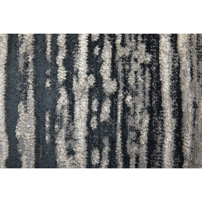 Micah Diamond Rug - 39LRF by Feizy in black, silver, taupe. Made from polyester, polypropylene in a unique style.