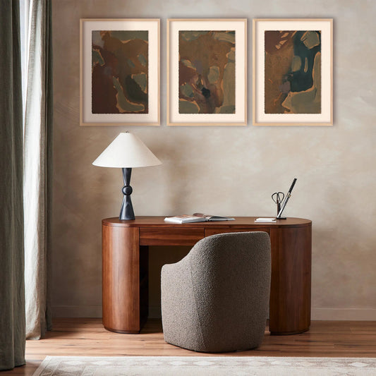Worn Triptych by Brooke Noel Morgan by Four Hands. Made from textured fine art paper in a unique style.