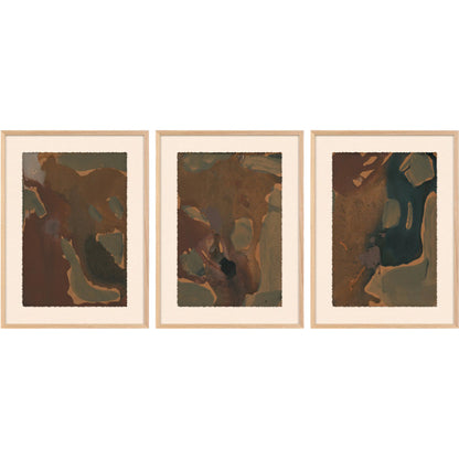 Worn Triptych by Brooke Noel Morgan by Four Hands. Made from textured fine art paper in a unique style.