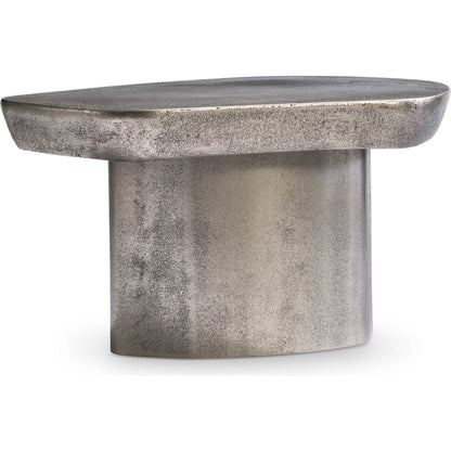 Clawson Cocktail Table by Bernhardt in graphite. Made from aluminum in a modern style.