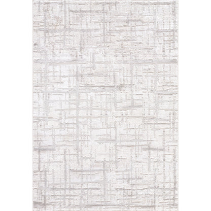Wolly WOY-2303 Rug by Livabliss in ivory, medium gray, white, light gray, cream. Made from polypropylene, polyester in a unique style.