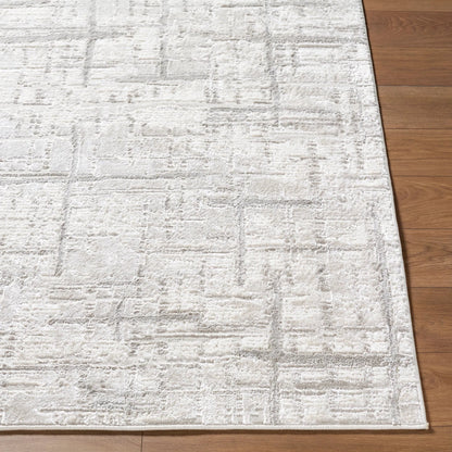 Wolly WOY-2303 Rug by Livabliss in ivory, medium gray, white, light gray, cream. Made from polypropylene, polyester in a unique style.