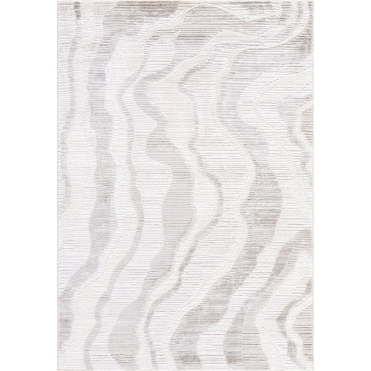 Wolly Rug - 536095 by Livabliss in white, ivory, medium gray, light gray, cream. Made from polypropylene, polyester in a unique style.