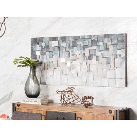 Segments Wall Decor by Moe's Home Collection in multi. Made from acrylic painting, canvas, wood bar in a modern style.