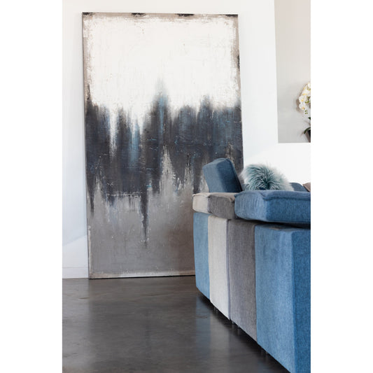 Shades Wall Decor by Moe's Home Collection in multi. Made from paint on canvas, wood stretchers in a coastal style.
