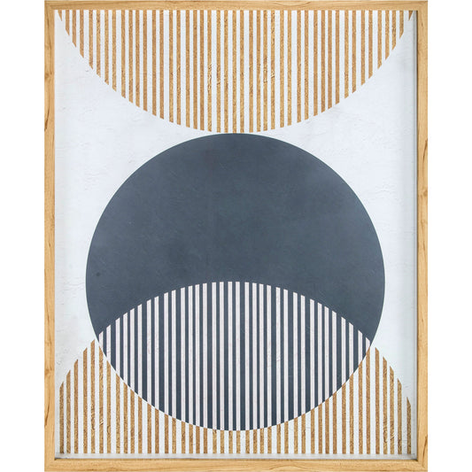 Devotion Abstract Print by Moe's Home Collection in light pine. Made from ink print on paper, glass, wood stretchers in a modern style.
