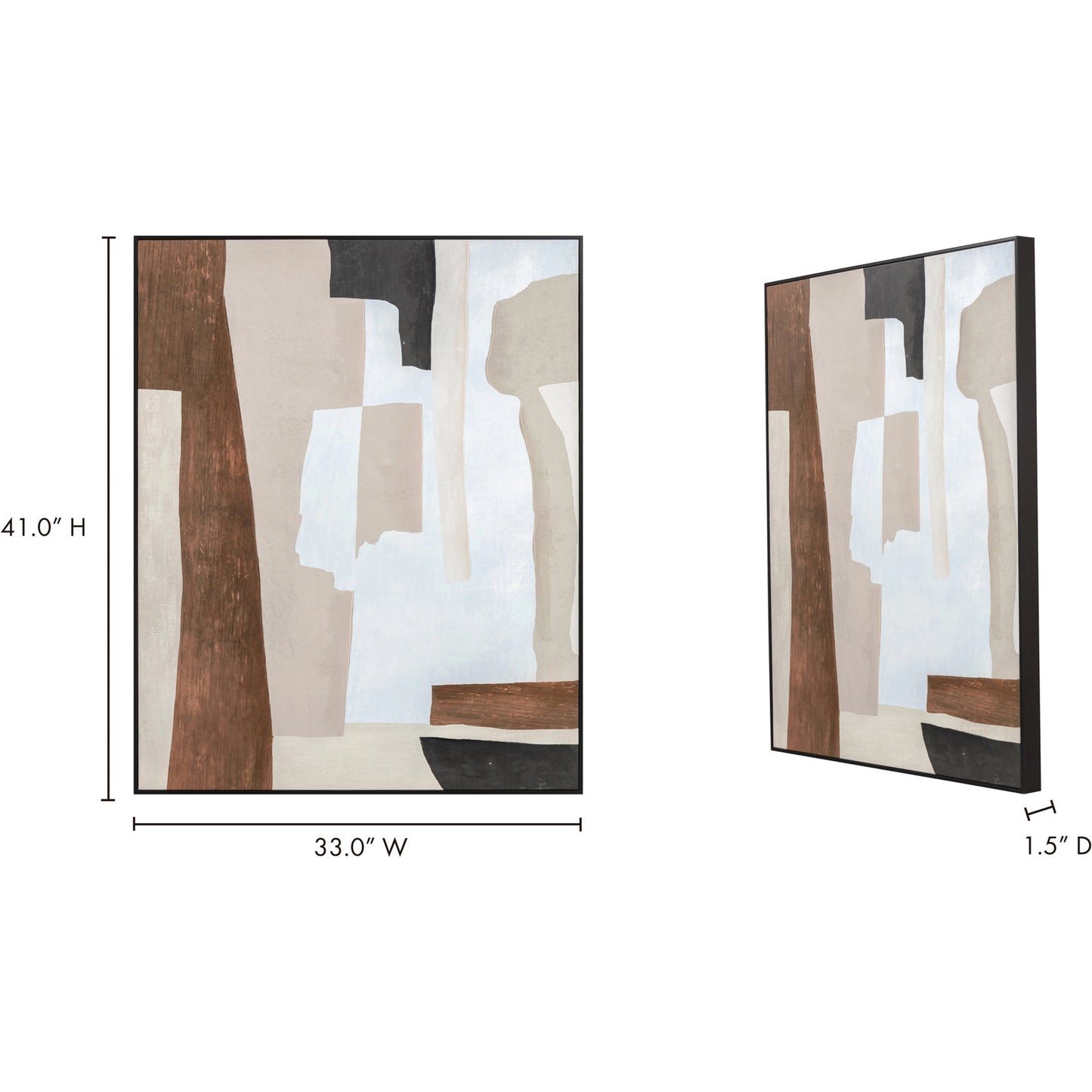 002 SI-1985222 | Additional Silo | Fina 1 Wall Decor by Moe's Home Collection. Made from ink print on canvas, black polystyrene frame, pine stretchers in a modern style.