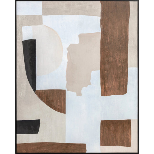 Fina 2 Wall Decor by Moe's Home Collection in black. Made from ink print on canvas, black polystyrene frame, pine stretchers in a modern style.