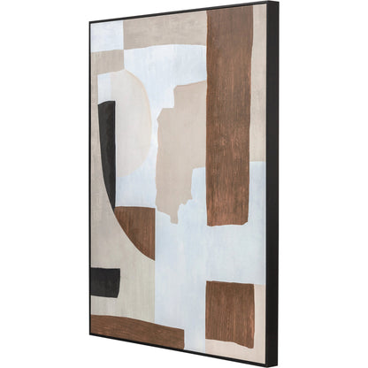 Fina 2 Wall Decor by Moe's Home Collection in black. Made from ink print on canvas, black polystyrene frame, pine stretchers in a modern style.