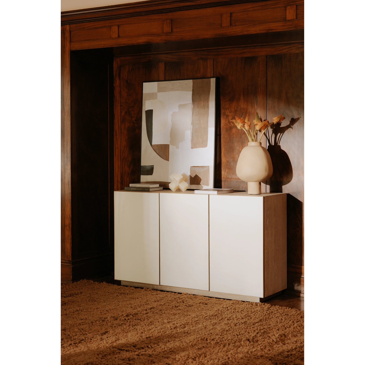 008 SI-1985223 | Lifestyle | Fina 2 Wall Decor by Moe's Home Collection in black. Made from ink print on canvas, black polystyrene frame, pine stretchers in a modern style.
