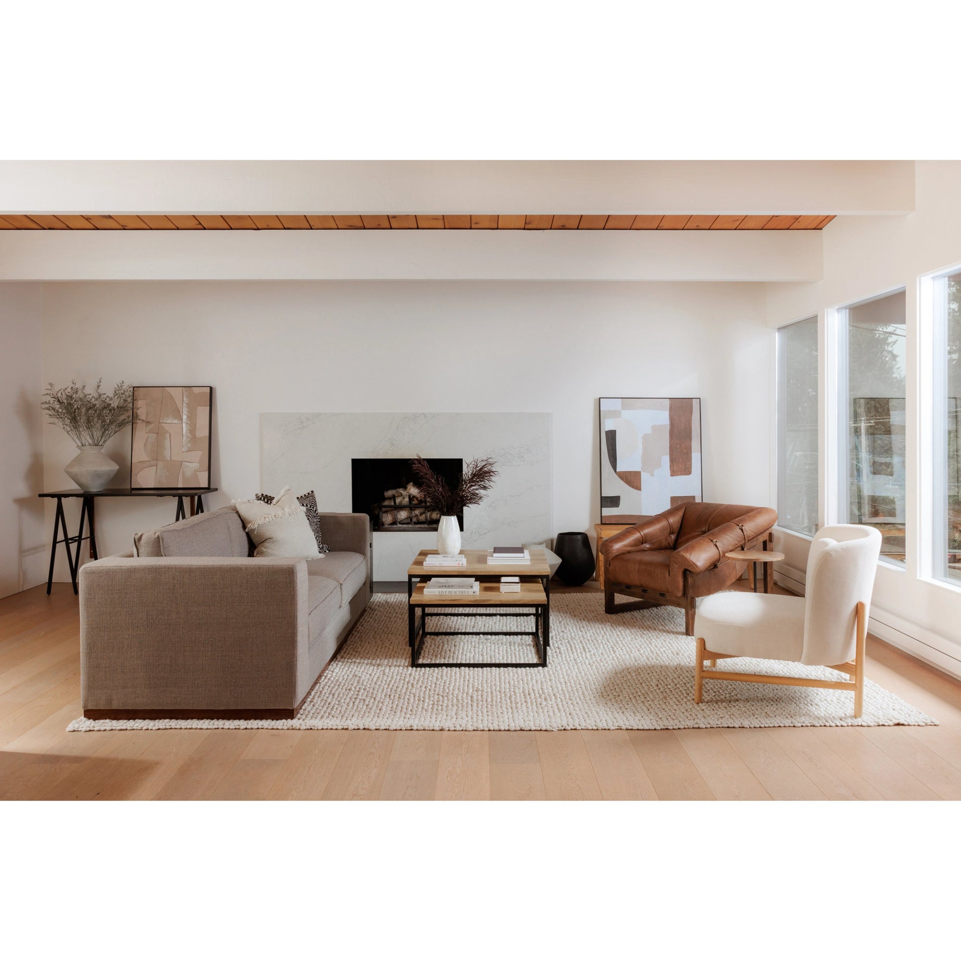 Fina 2 Wall Decor by Moe's Home Collection in black. Made from ink print on canvas, black polystyrene frame, pine stretchers in a modern style.